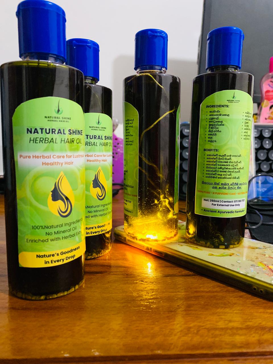 Natural Shine Hair Oil Bottle 1